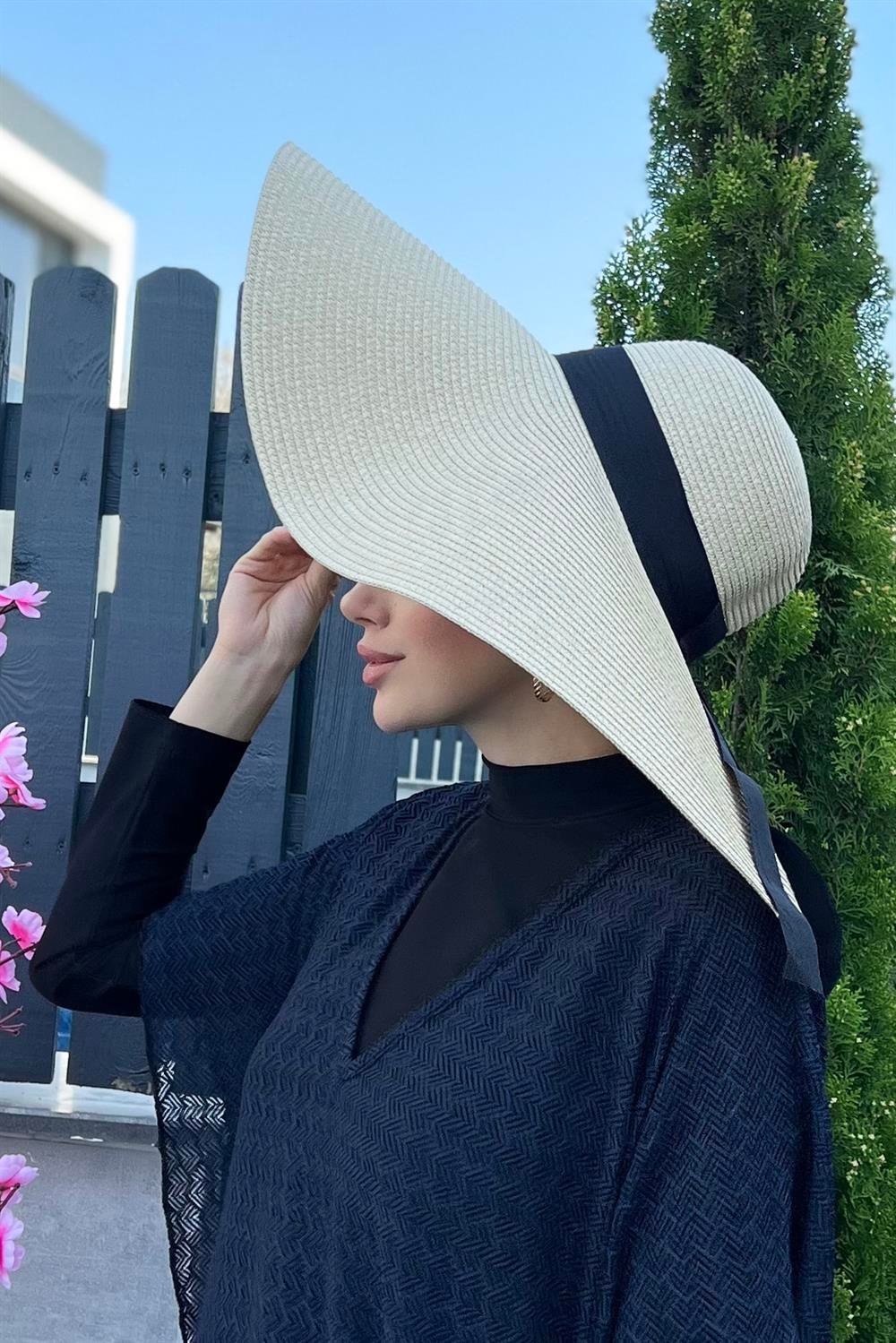 Remsa Mayo Büyük Boy Hasır Şapka Bej RŞ-19