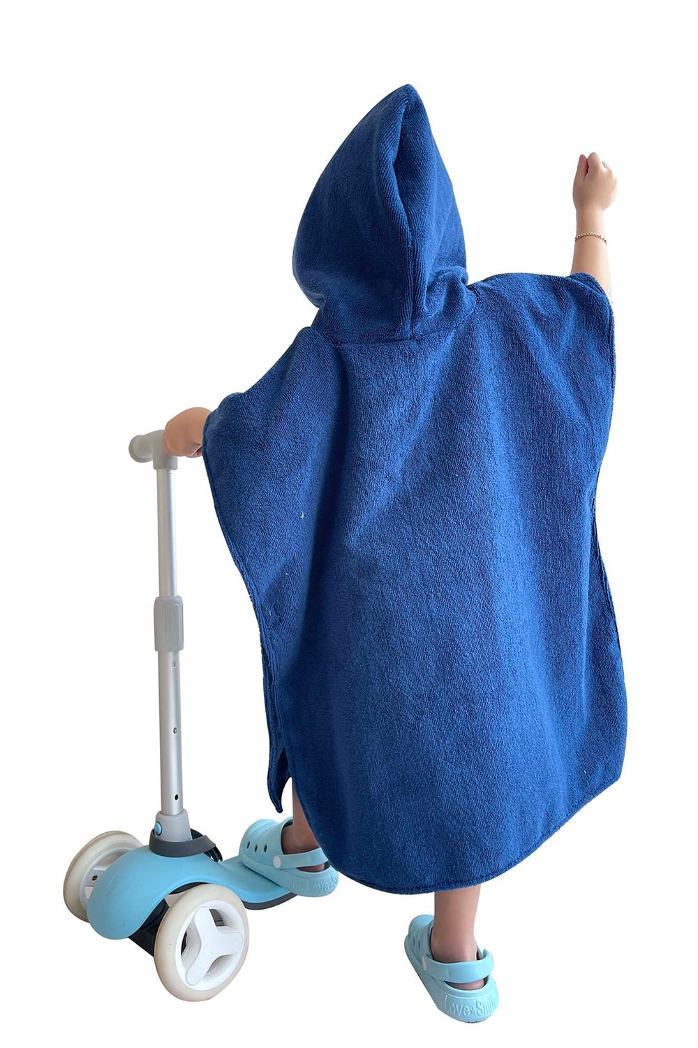 Remsa Mayo Çocuk Deniz Havuz Kapüşonlu Panço Plaj Havlusu 717 Lacivert