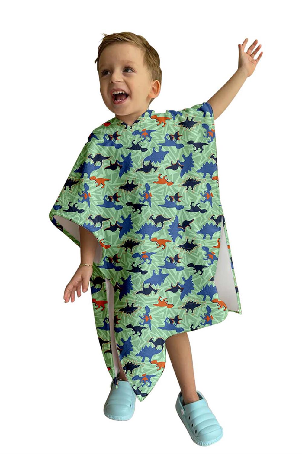 Remsa Mayo Çocuk Deniz Havuz Kapüşonlu Panço Plaj Havlusu 709 Dinazor