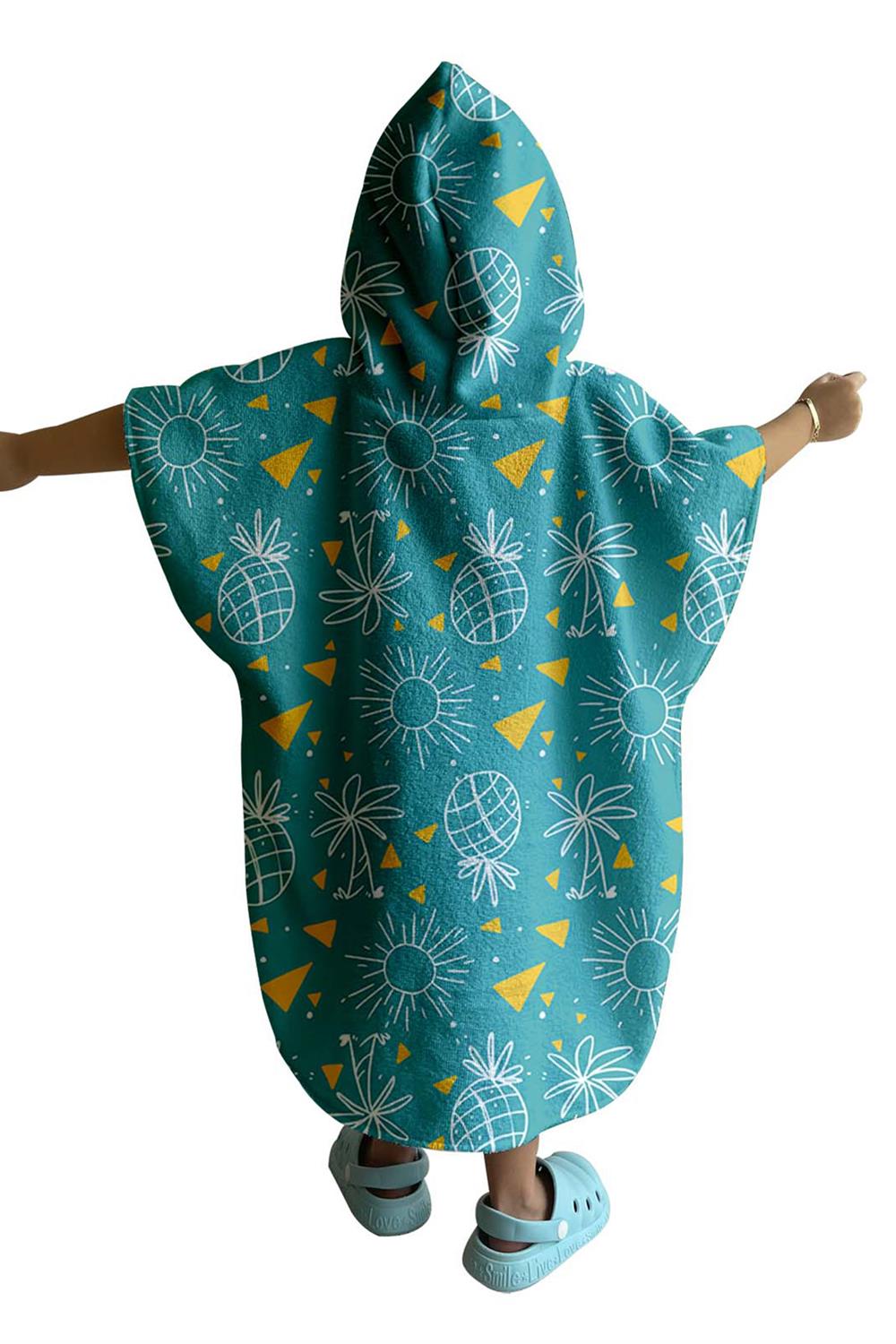 Remsa Mayo Çocuk Deniz Havuz Kapüşonlu Panço Plaj Havlusu 702 Ananas