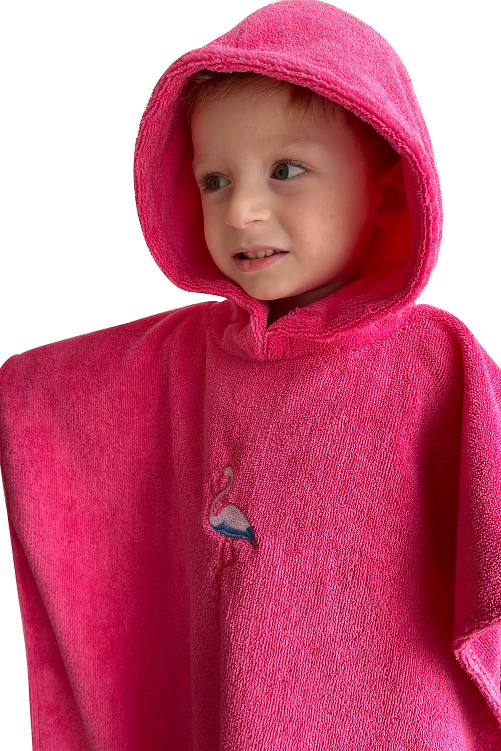 Remsa Mayo Çocuk Deniz Havuz Kapüşonlu Panço Plaj Havlusu 717 Pembe