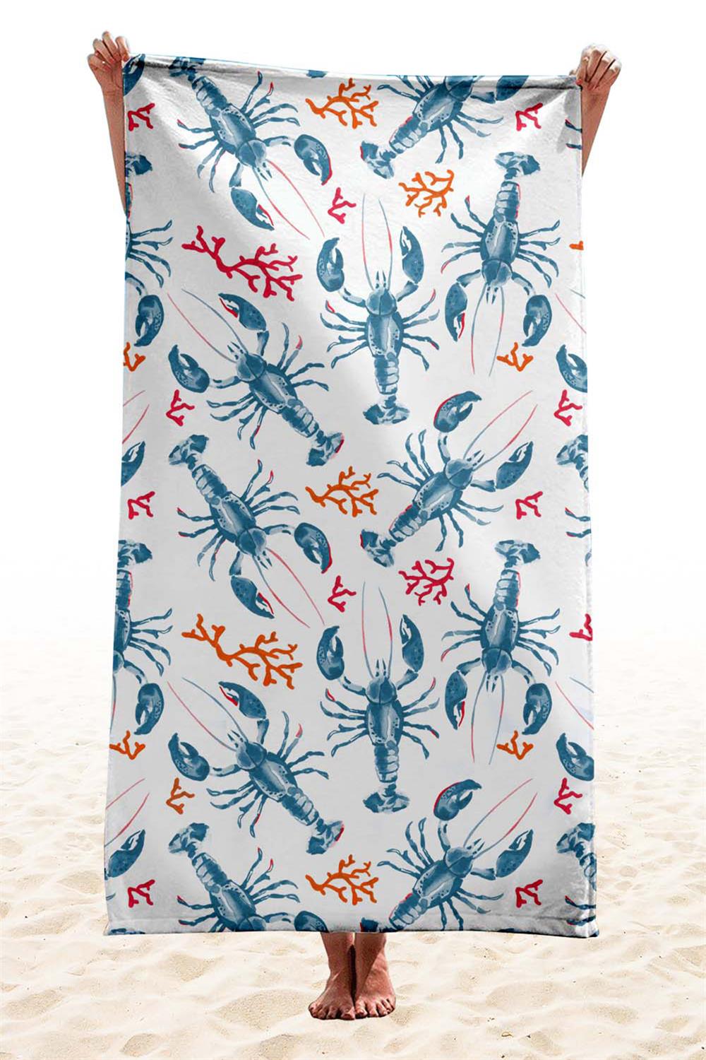 Remsa Mayo Deniz Havuz Mikrofiber Hızlı Su Emen Plaj Havlusu 057 İstakoz