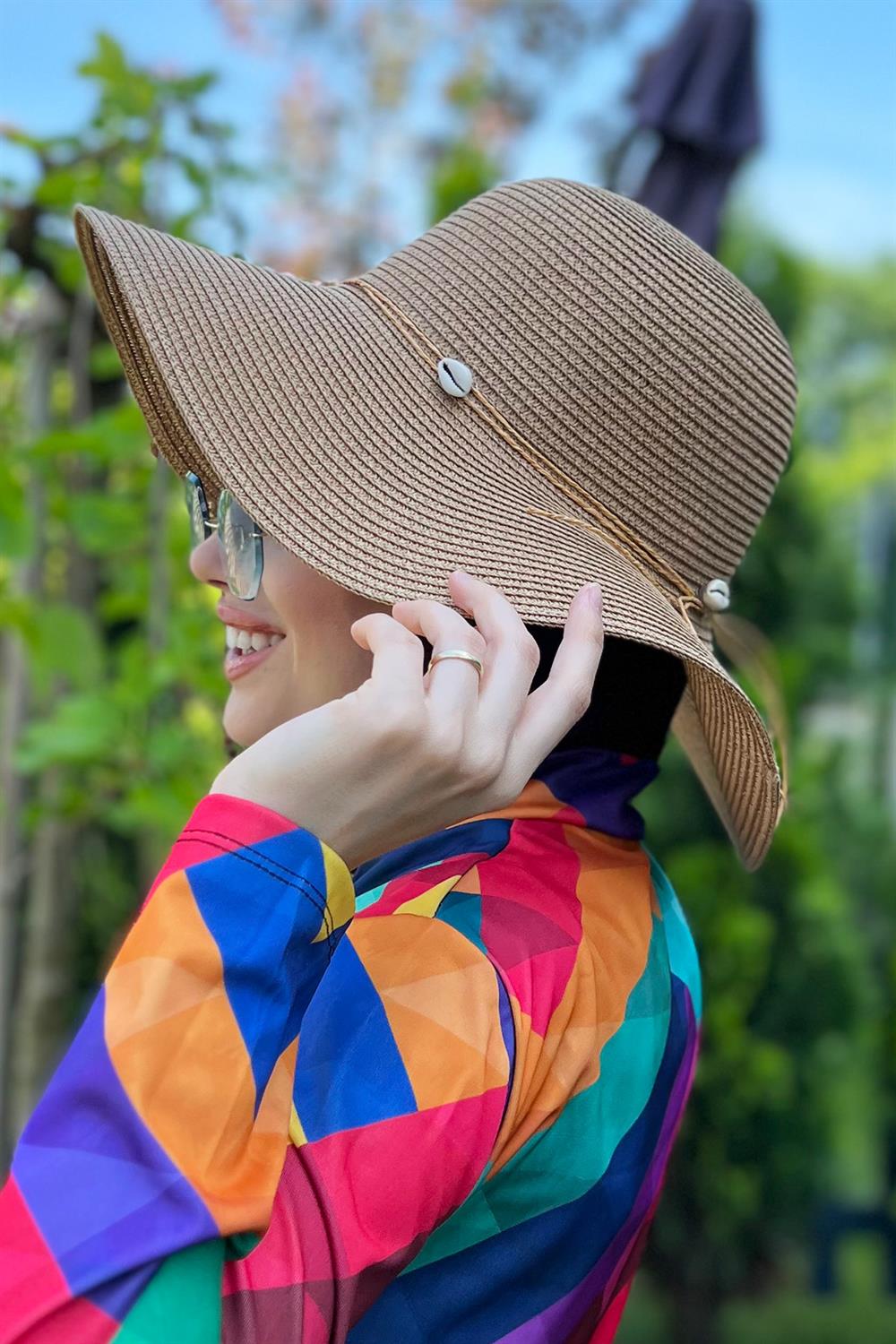 Remsa Mayo Deniz Kabuklu Hasır Şapka Camel RŞ-70