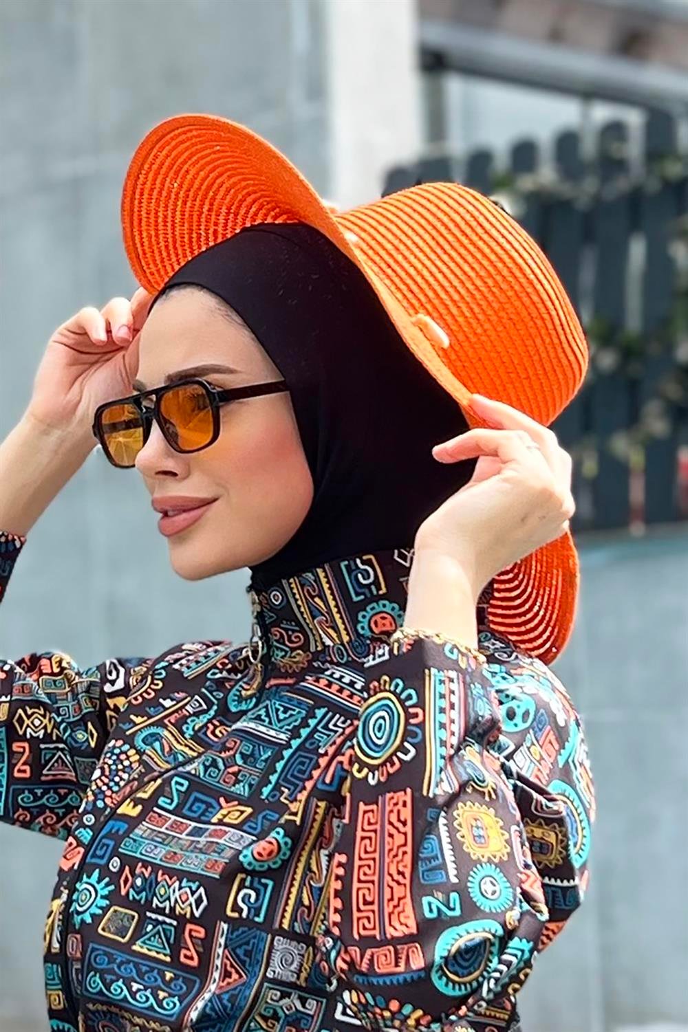 Remsa Mayo Hasır Şapka Deniz Kabuklu Turuncu RŞ-54