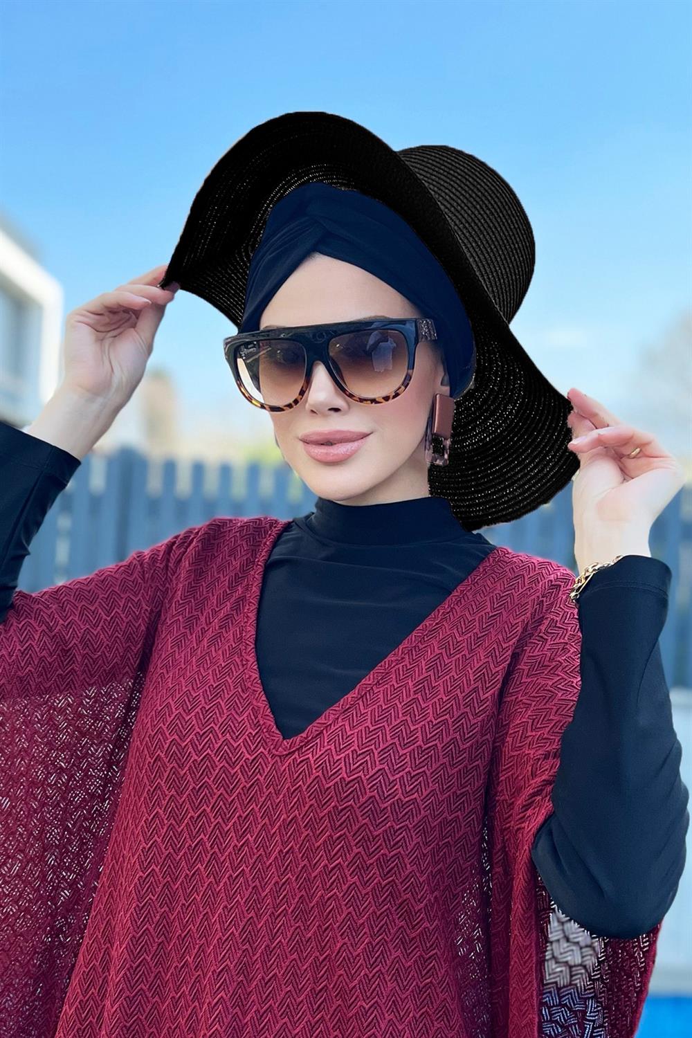 Remsa Mayo Hasır Şapka Siyah RŞ-64
