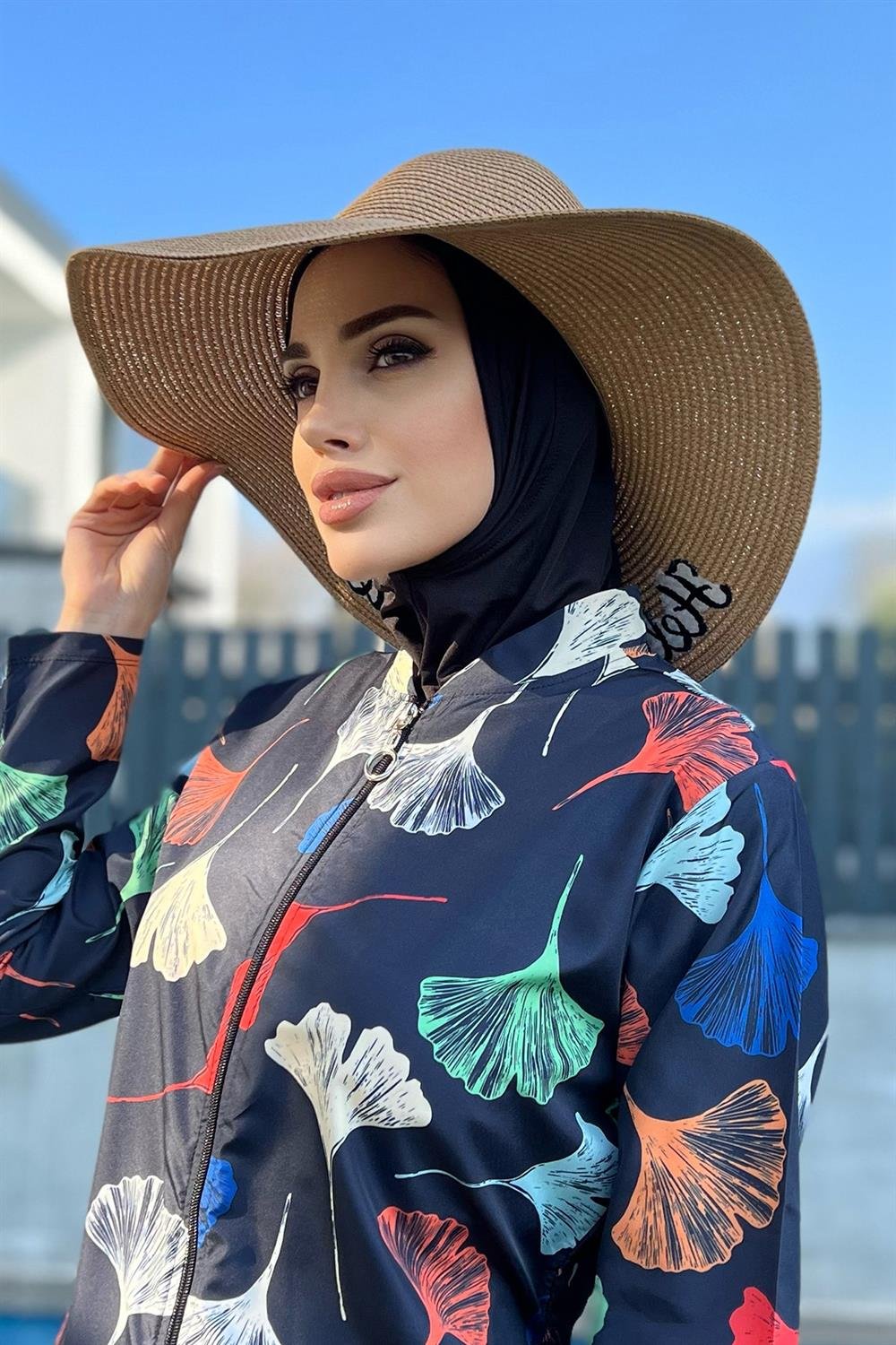 Remsa Mayo Hello Sunshine Yazılı Hasır Şapka Camel RŞ-23