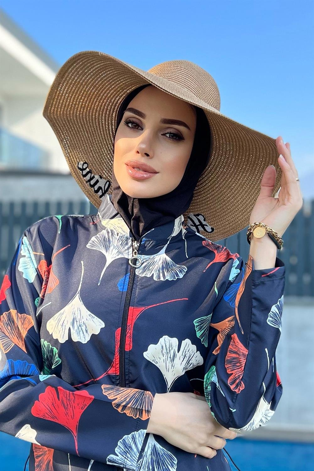 Remsa Mayo Hello Sunshine Yazılı Hasır Şapka Camel RŞ-23