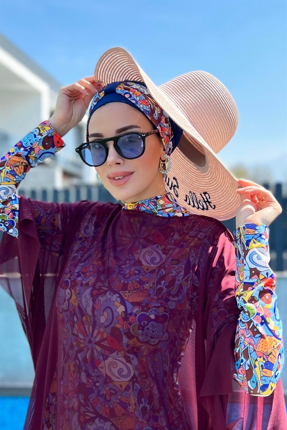 Remsa Mayo Hello Sunshine Yazılı Hasır Şapka Pudra RŞ-25