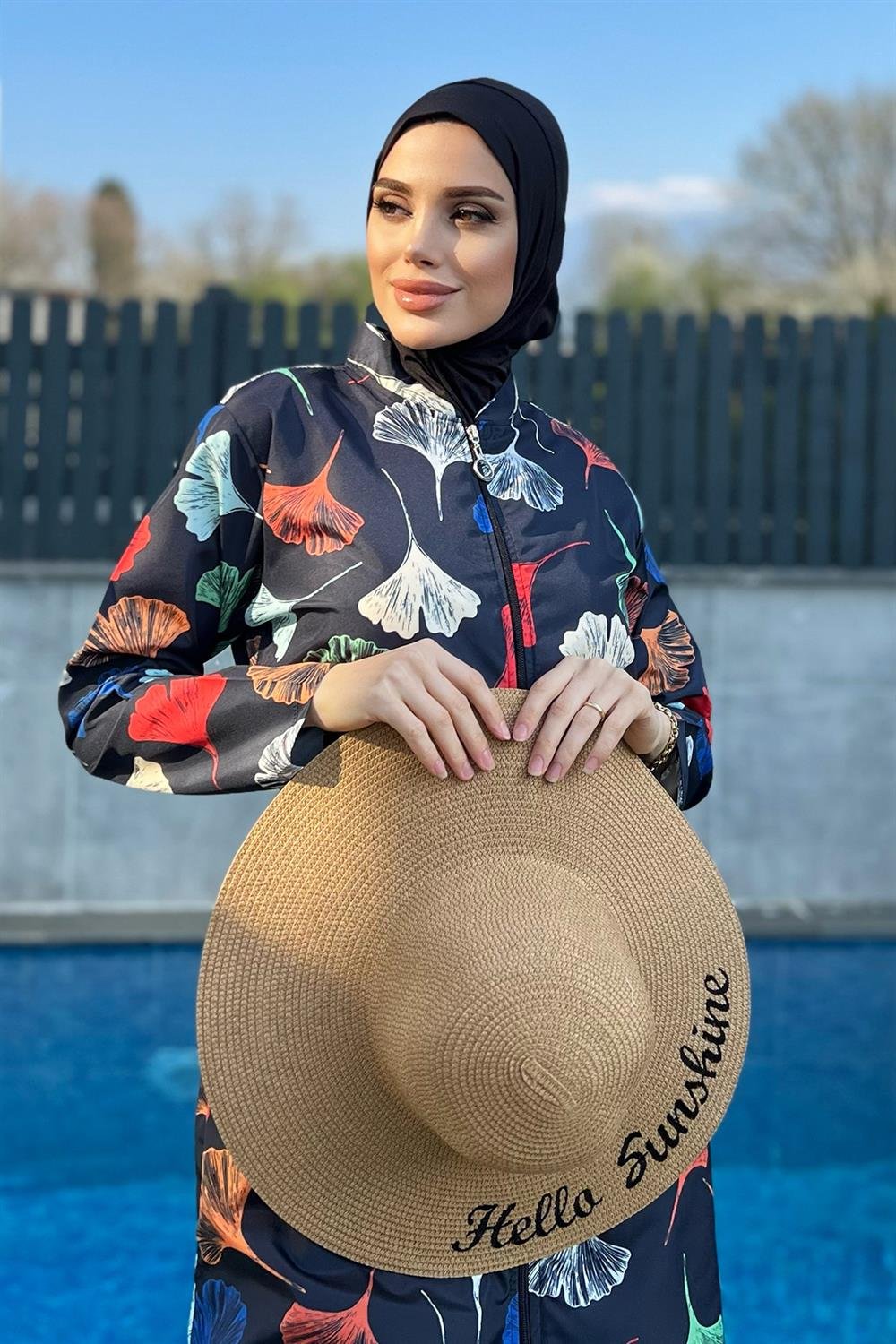 Remsa Mayo Hello Sunshine Yazılı Hasır Şapka Camel RŞ-23