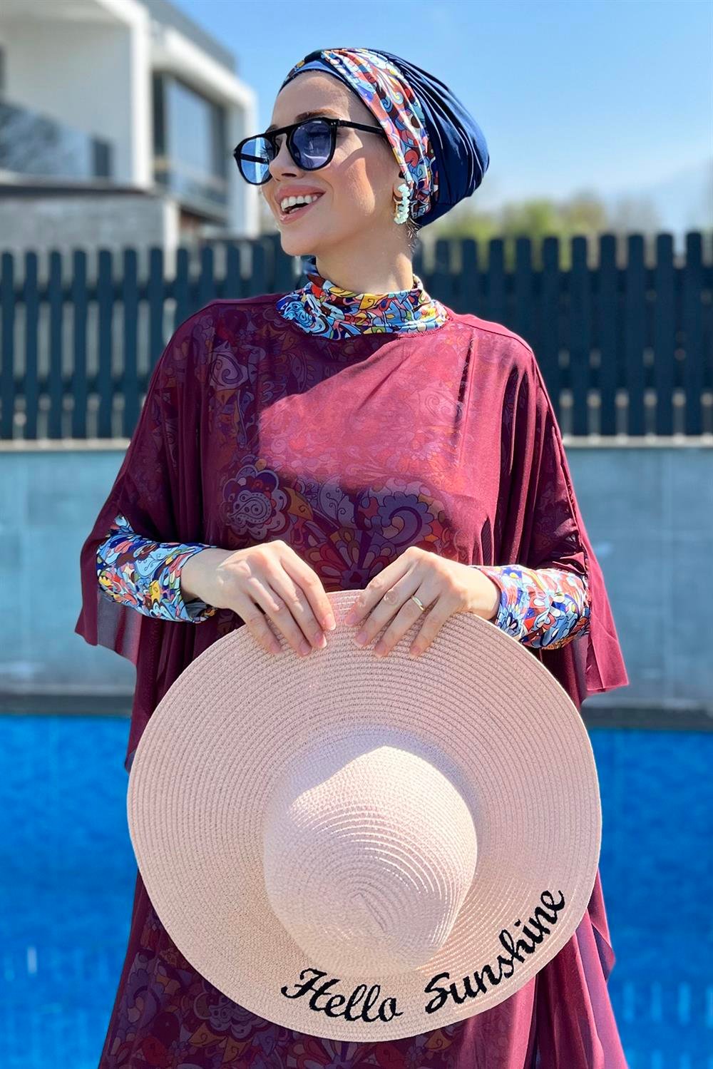 Remsa Mayo Hello Sunshine Yazılı Hasır Şapka Pudra RŞ-25