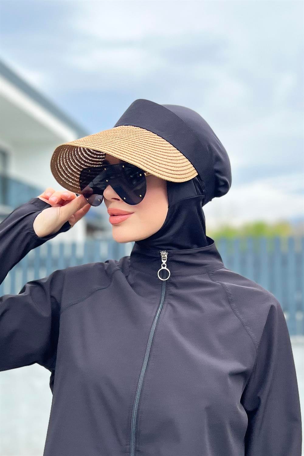 Remsa Mayo Katlanır Vizör Hasır Şapka Güneş Koruyucu Siperlik Camel RŞ-44