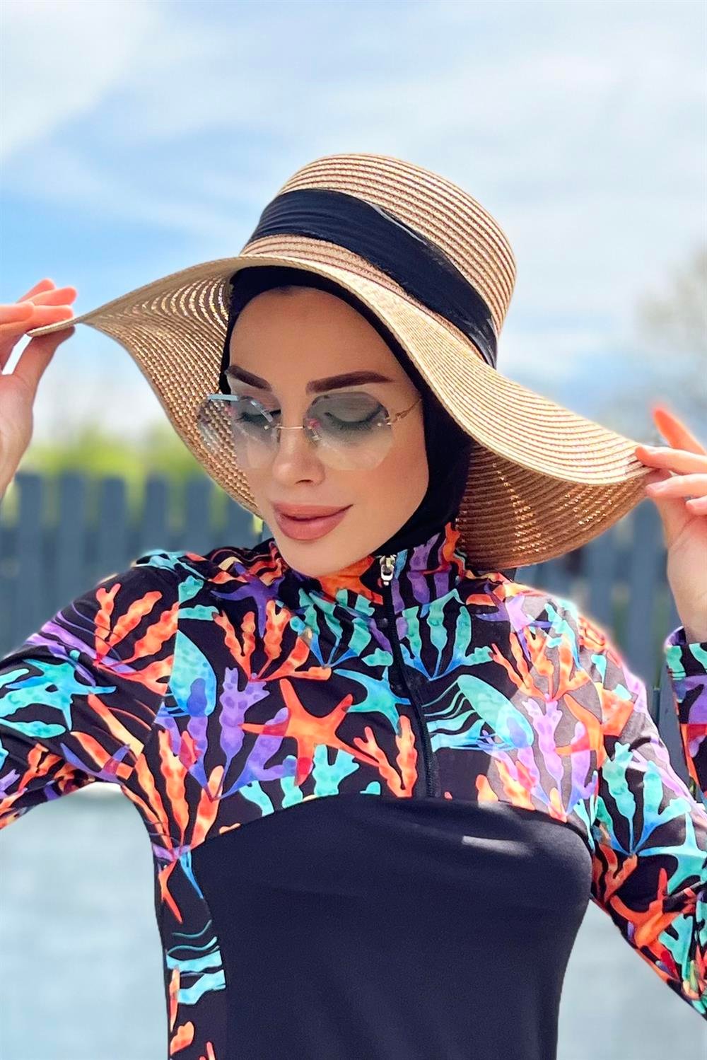 Remsa Mayo Kurdele Detaylı Hasır Şapka Camel RŞ-49