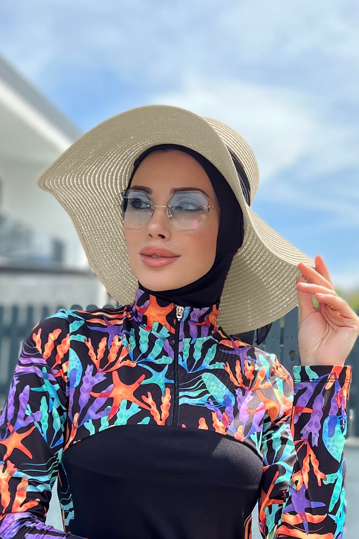 Remsa Mayo Kurdele Detaylı Hasır Şapka Açık Bej RŞ-72