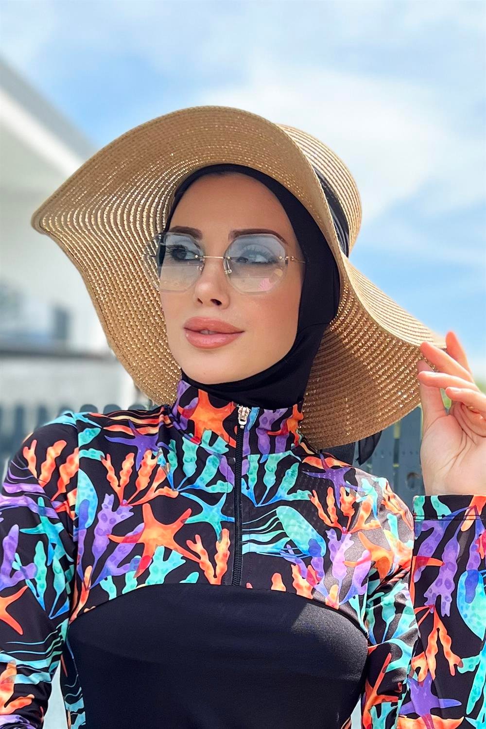 Remsa Mayo Kurdele Detaylı Hasır Şapka Camel RŞ-49