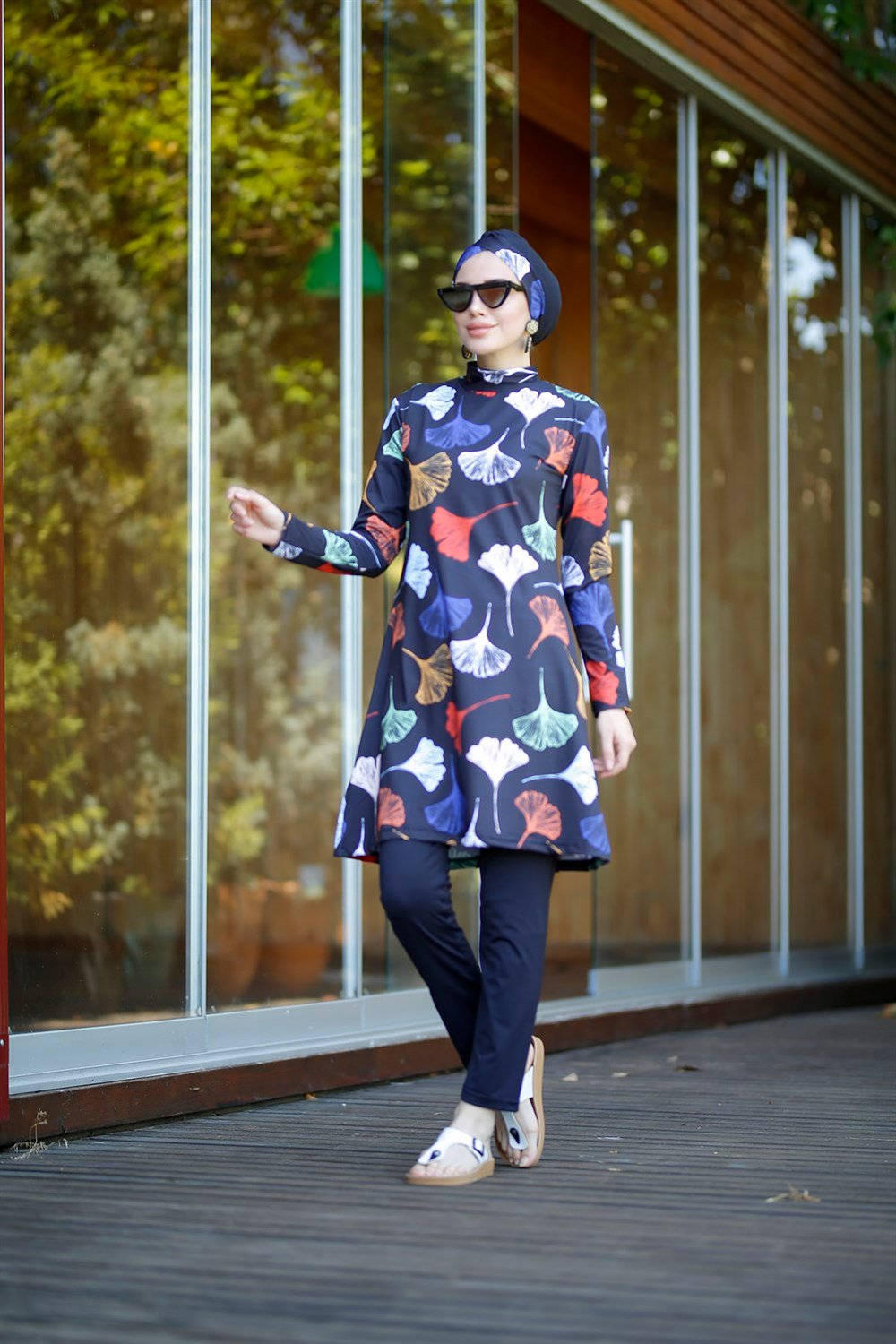 Remsa Mayo Likralı Tam Kapalı Tesettür Mayo 2202 Renkli GİNKO