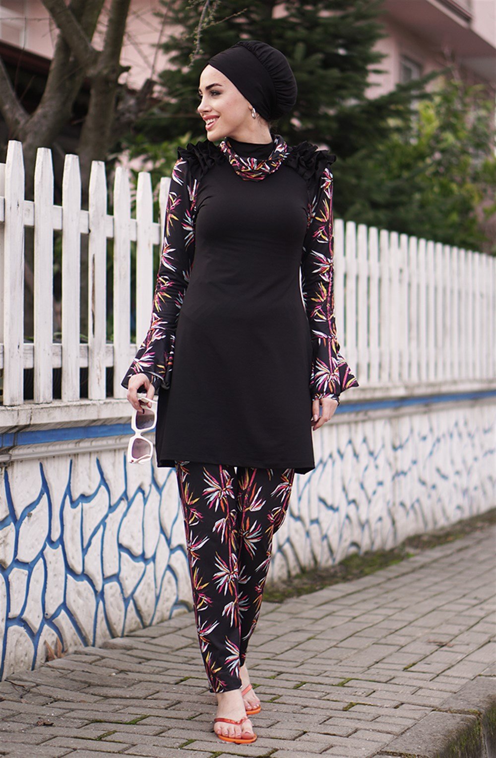 Remsa Mayo Likralı Tasarım Tam Kapalı Tesettür Mayo Minel