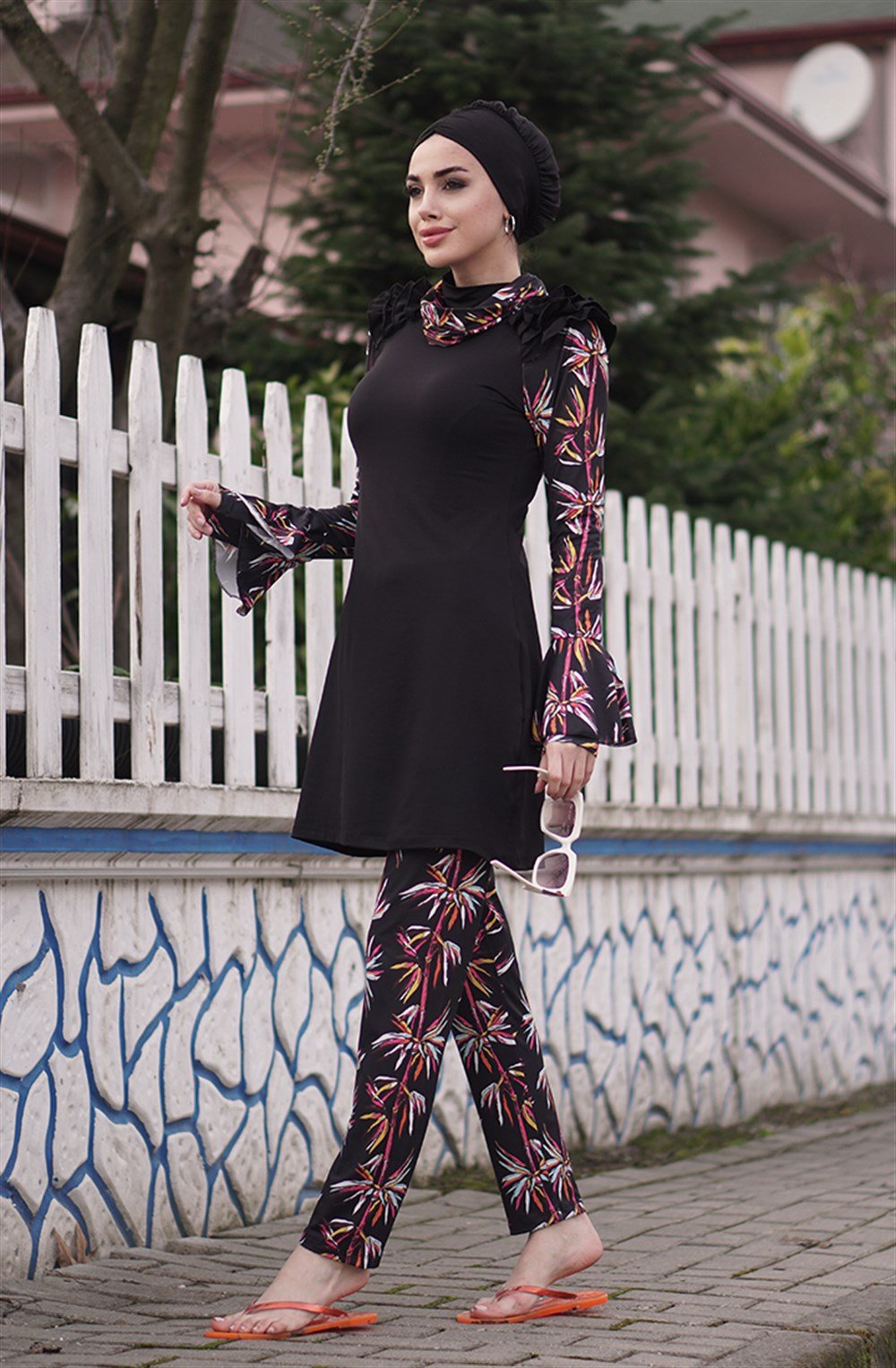 Remsa Mayo Likralı Tasarım Tam Kapalı Tesettür Mayo Minel