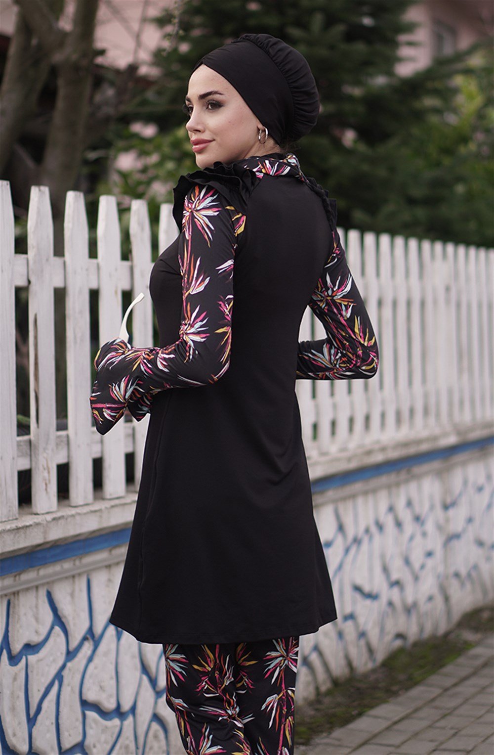 Remsa Mayo Likralı Tasarım Tam Kapalı Tesettür Mayo Minel