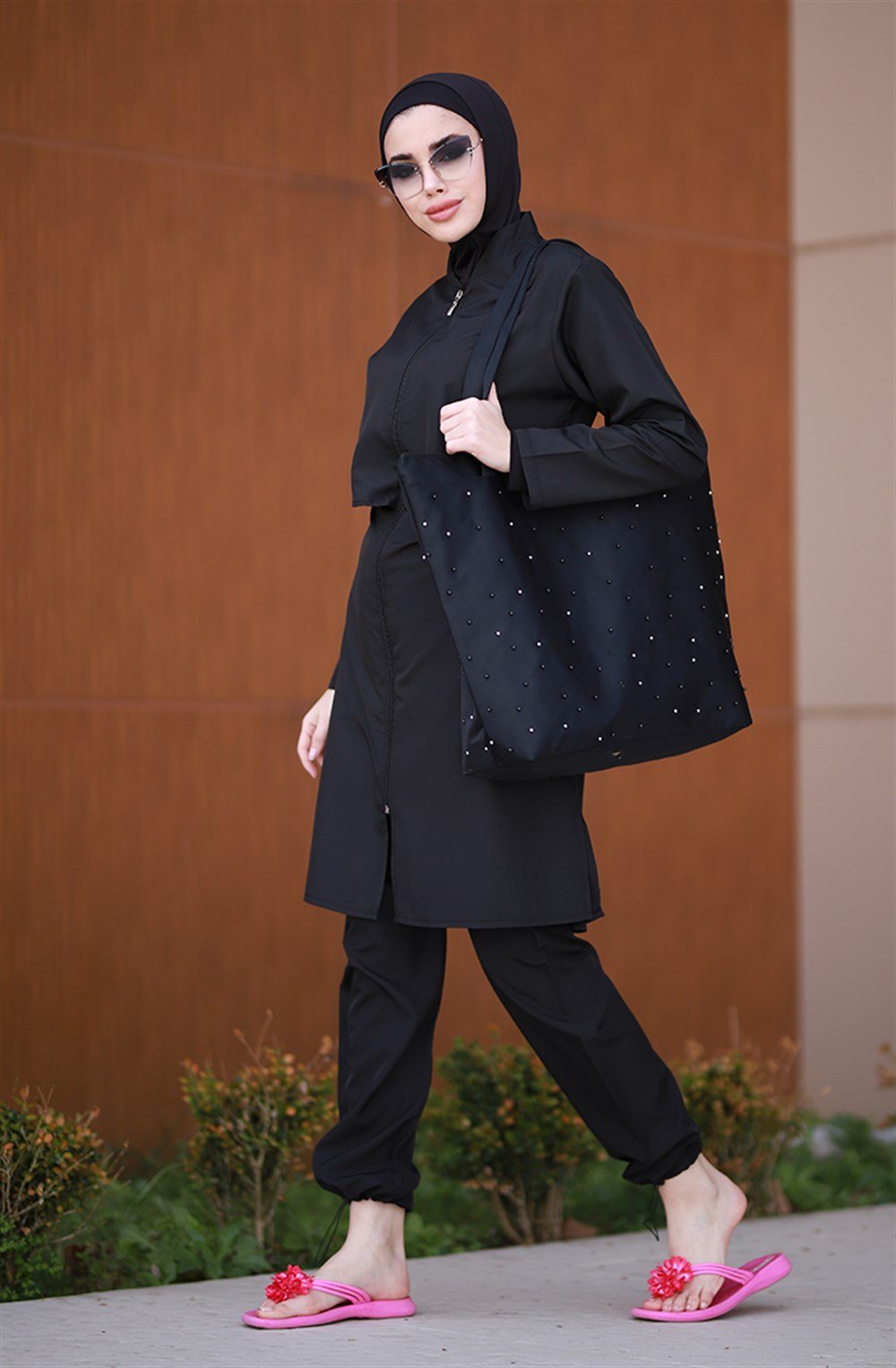 Remsa Mayo Önü Kapaklı Paraşüt Tam Kapalı Tesettür Mayo Nuray