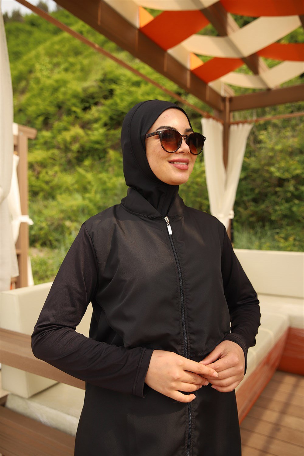 Remsa Mayo Önü Kapaklı Paraşüt Tam Kapalı Tesettür Mayo Nurten