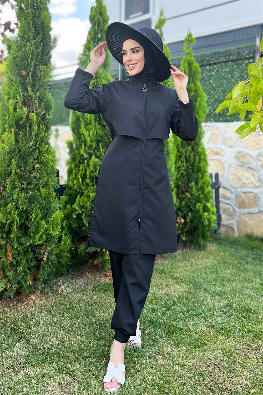 Remsa Mayo Önü Kapaklı Paraşüt Tam Kapalı Tesettür Mayo Nuray