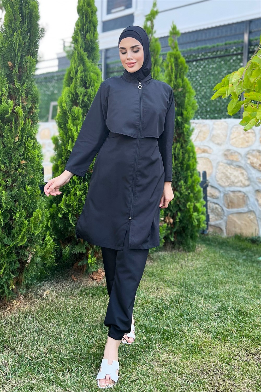 Remsa Mayo Önü Kapaklı Paraşüt Tam Kapalı Tesettür Mayo Nuray