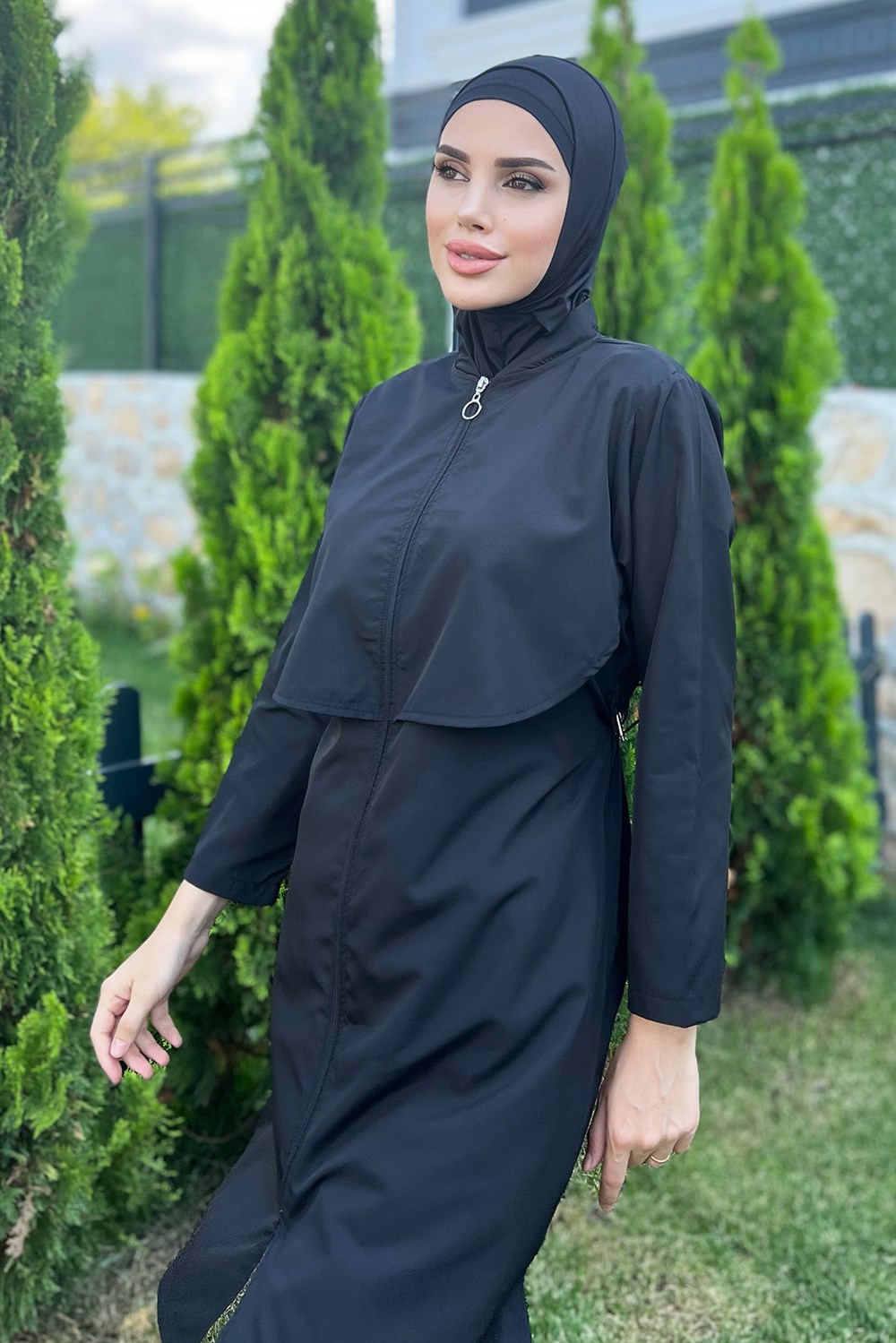 Remsa Mayo Önü Kapaklı Paraşüt Tam Kapalı Tesettür Mayo Nuray