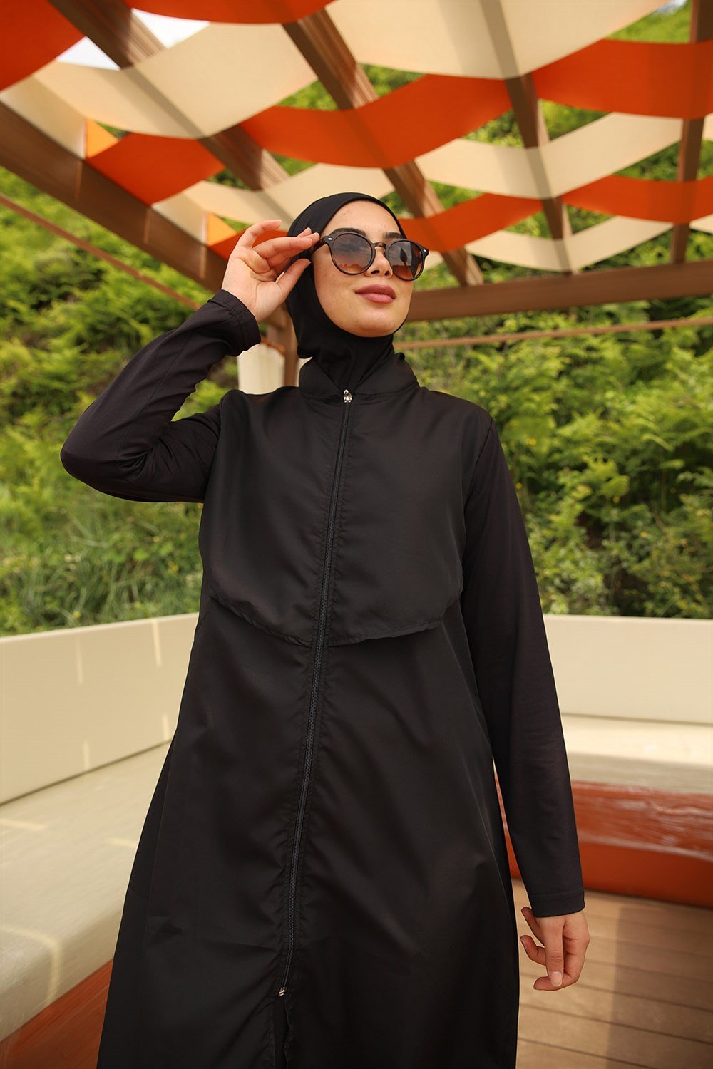 Remsa Mayo Önü Kapaklı Paraşüt Tam Kapalı Tesettür Mayo Nurten