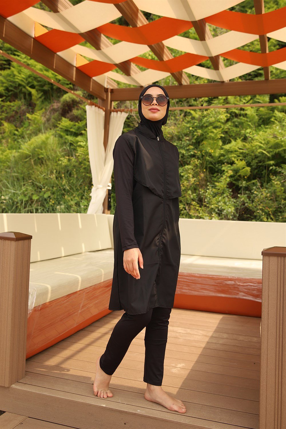 Remsa Mayo Önü Kapaklı Paraşüt Tam Kapalı Tesettür Mayo Nurten