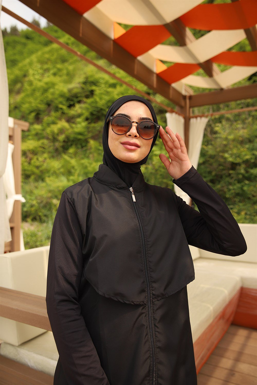 Remsa Mayo Önü Kapaklı Paraşüt Tam Kapalı Tesettür Mayo Nurten