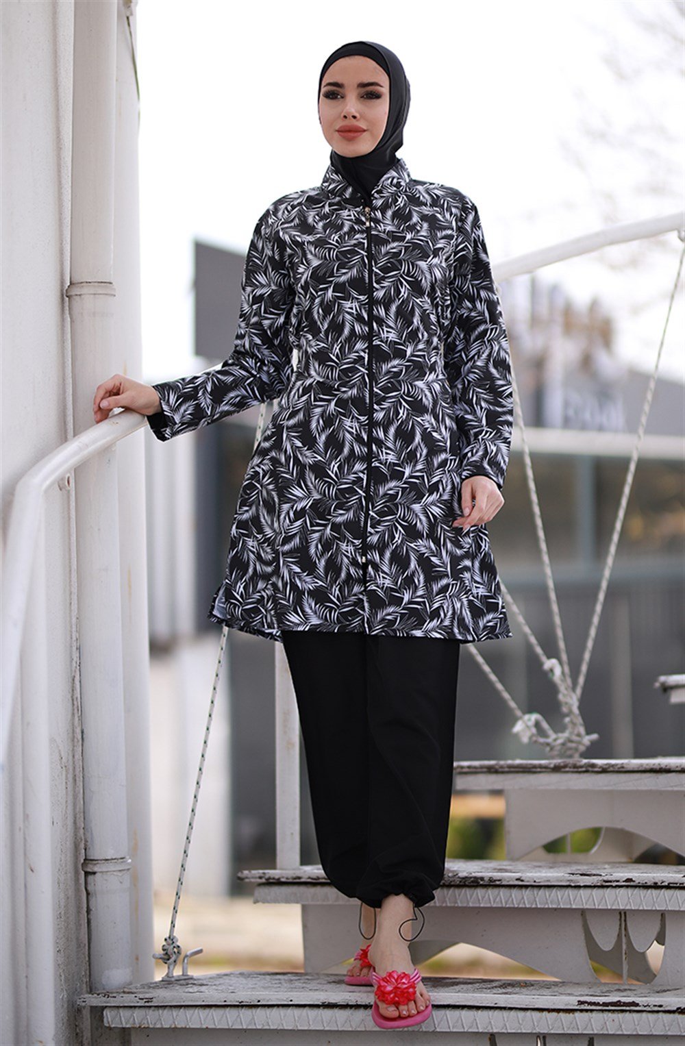 Remsa Mayo Paraşüt Tam Kapalı Tesettür Mayo 2005 Beyaz Yaprak