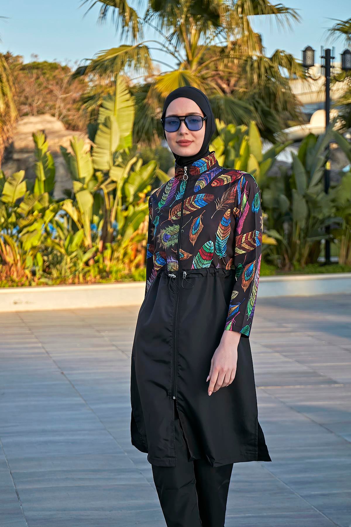 Remsa Mayo Paraşüt Tam Kapalı Tesettür Mayo Tüy Yaprak 2113 FUNDA