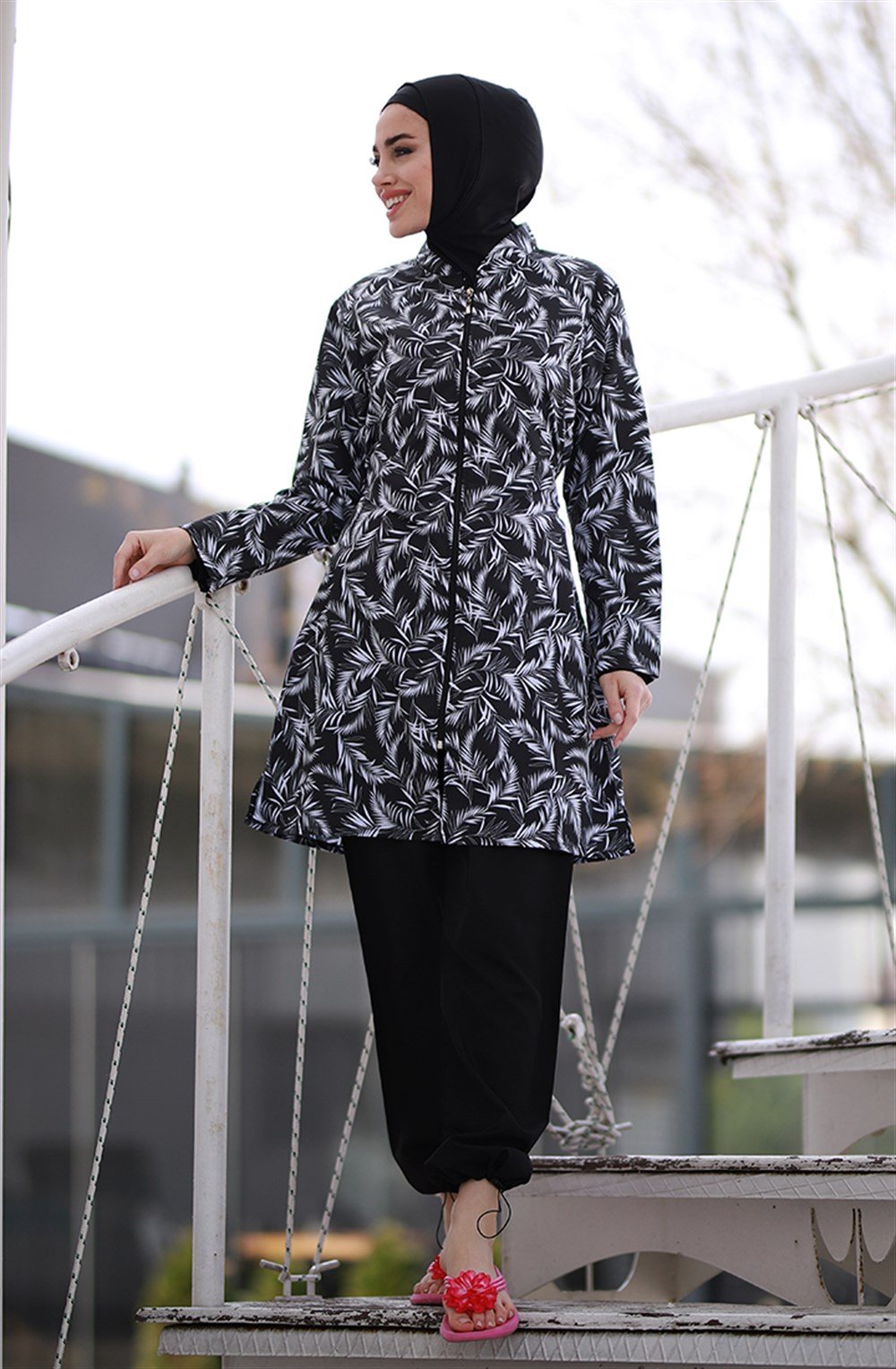 Remsa Mayo Paraşüt Tam Kapalı Tesettür Mayo 2005 Beyaz Yaprak