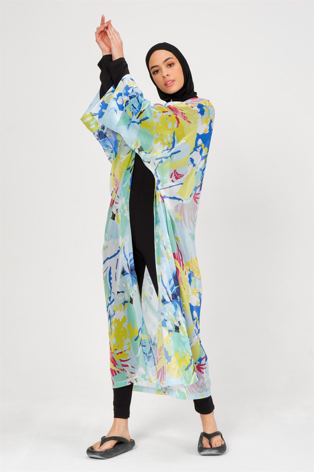 Remsa Mayo Pareo Anemon Kaftan Mavi