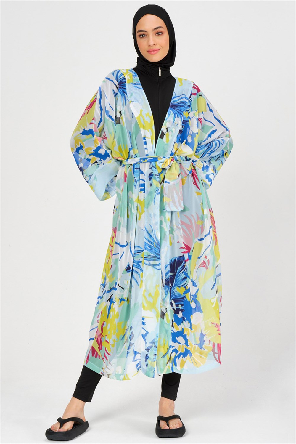 Remsa Mayo Pareo Anemon Kaftan Mavi