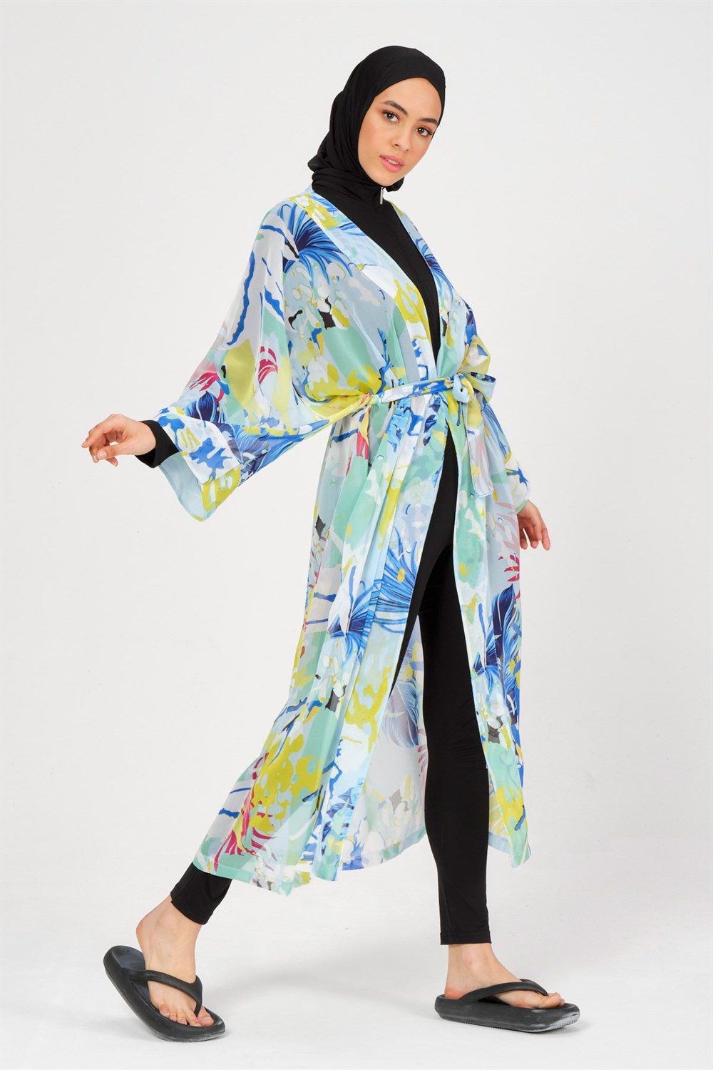 Remsa Mayo Pareo Anemon Kaftan Mavi