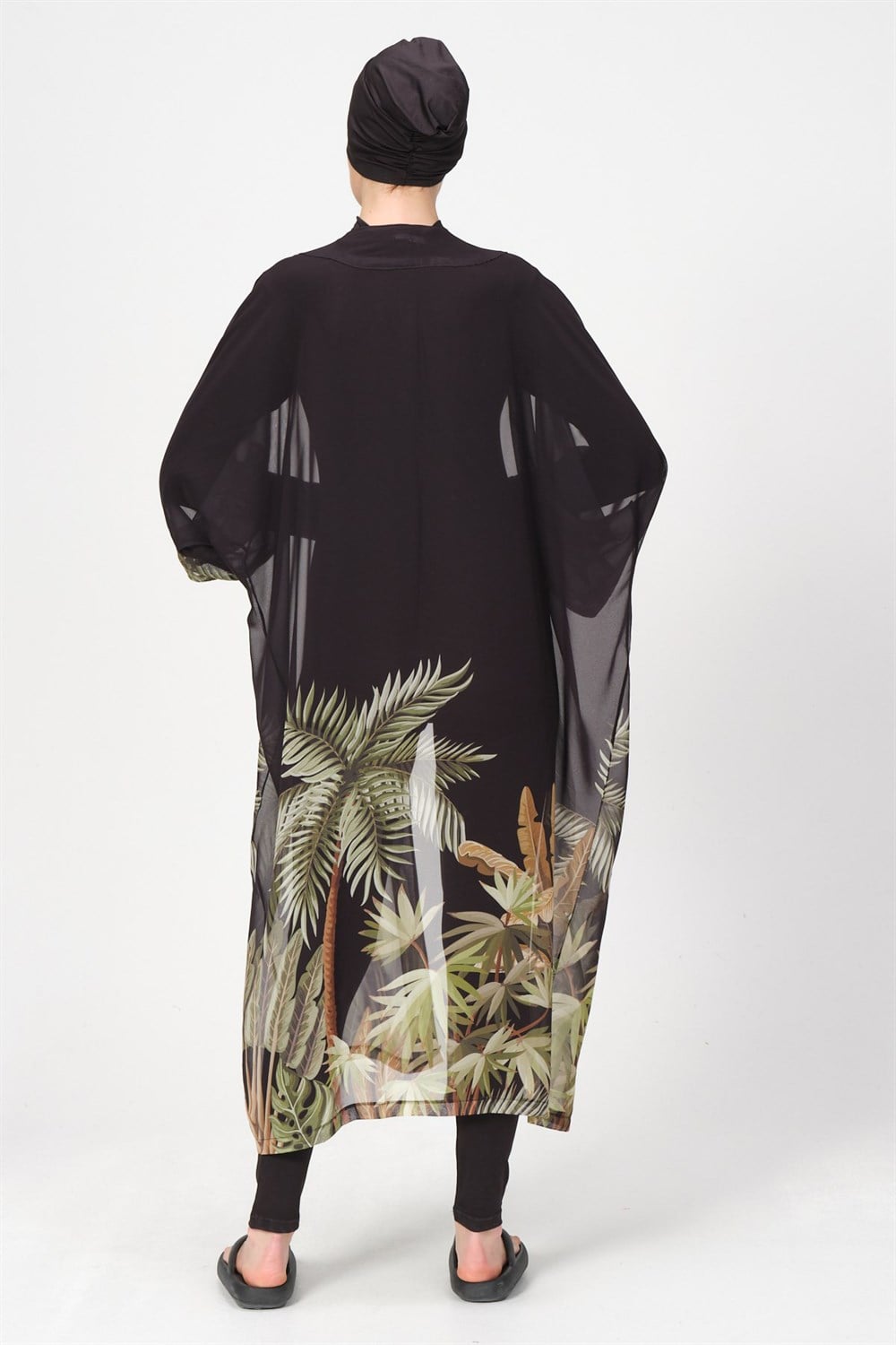 Remsa Mayo Pareo Palmiye Kaftan Siyah
