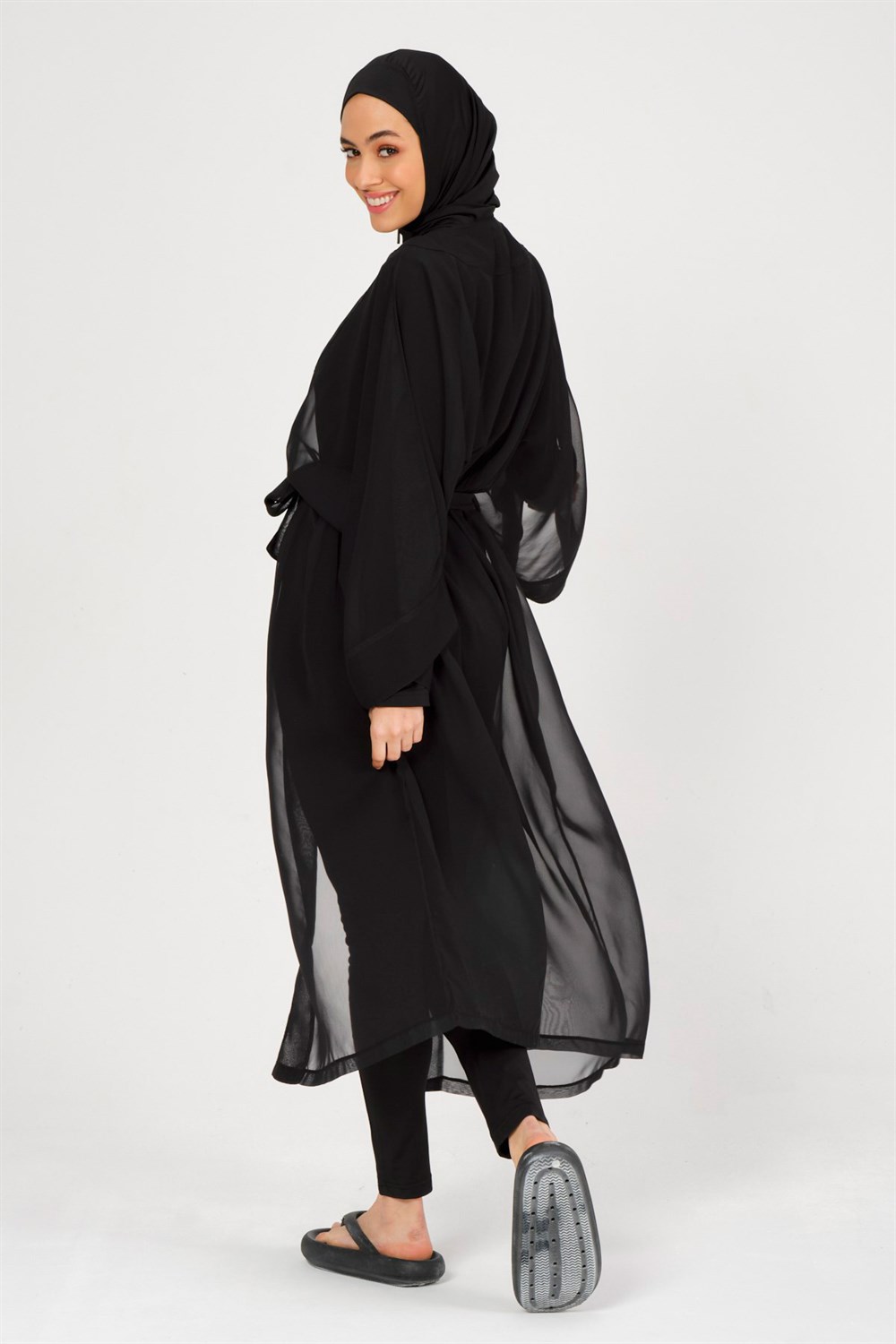 Remsa Mayo Pareo Petunya Kaftan Siyah