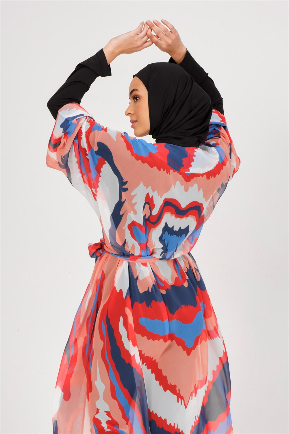 Remsa Mayo Pareo Tiger Kaftan Nar Çiçeği