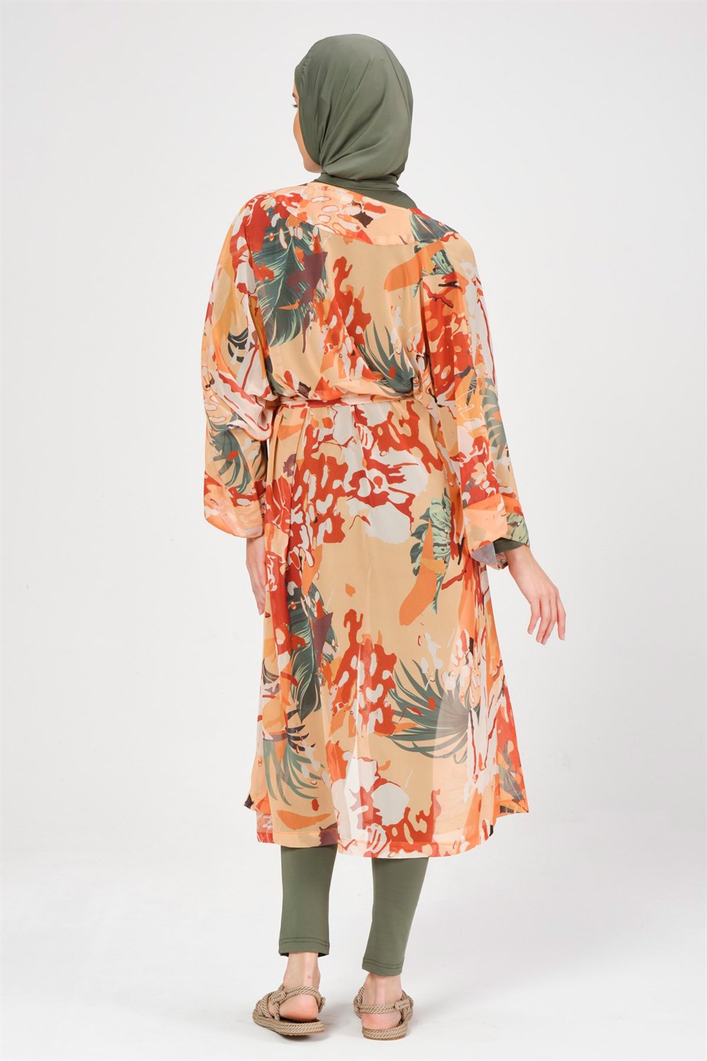 Remsa Mayo Pareo Tropical Kaftan Oranj