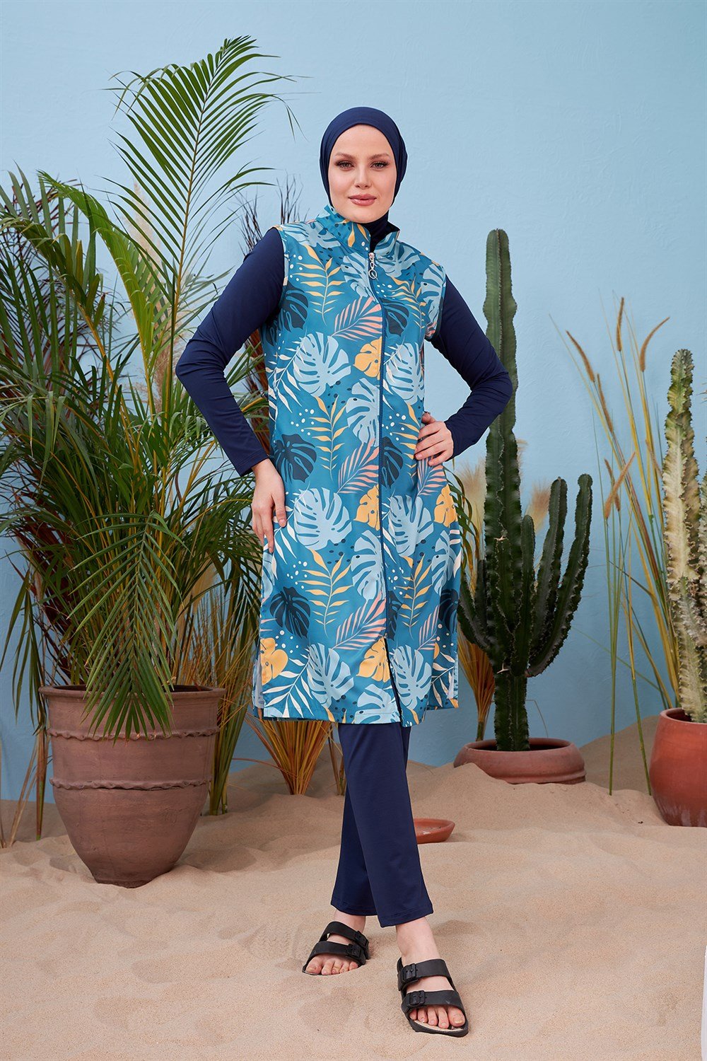 Remsa Mayo Tasarım Tam Kapalı Tesettür Mayo R024 Çeşme