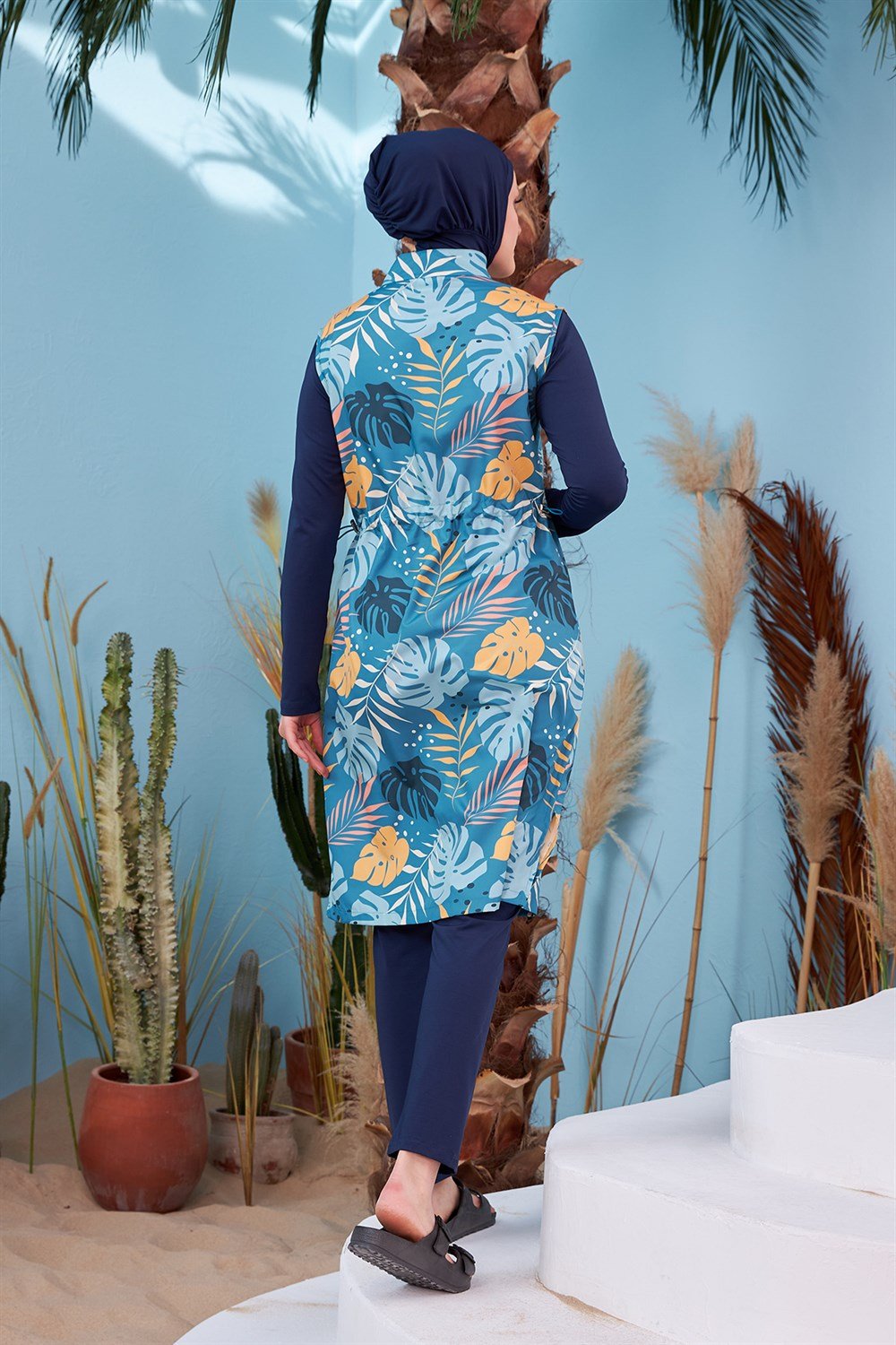 Remsa Mayo Tasarım Tam Kapalı Tesettür Mayo R024 Çeşme