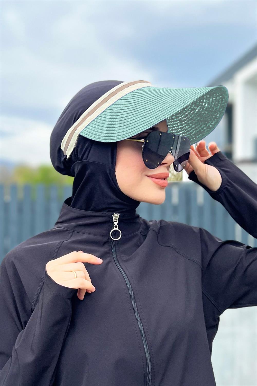 Remsa Mayo Vizör Hasır Şapka Güneş Koruyucu Siperlik RŞ-39 Mint