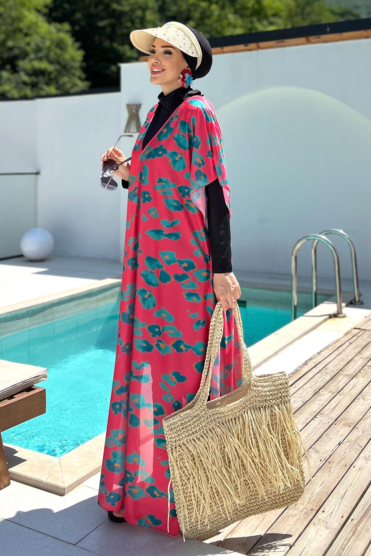 Remsa Püsküllü Hasır Plaj Çantası 023 Bej