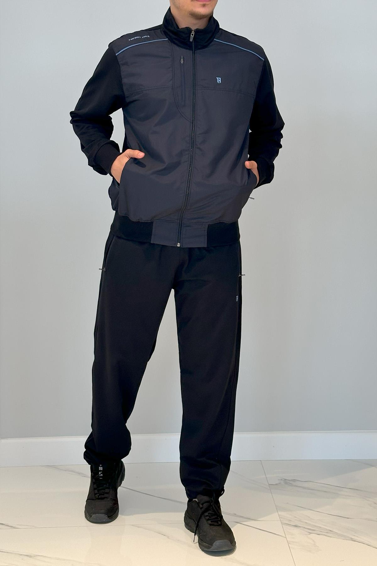 Remsa Spor Likralı Penye Erkek Eşofman Takımı 6711 Lacivert