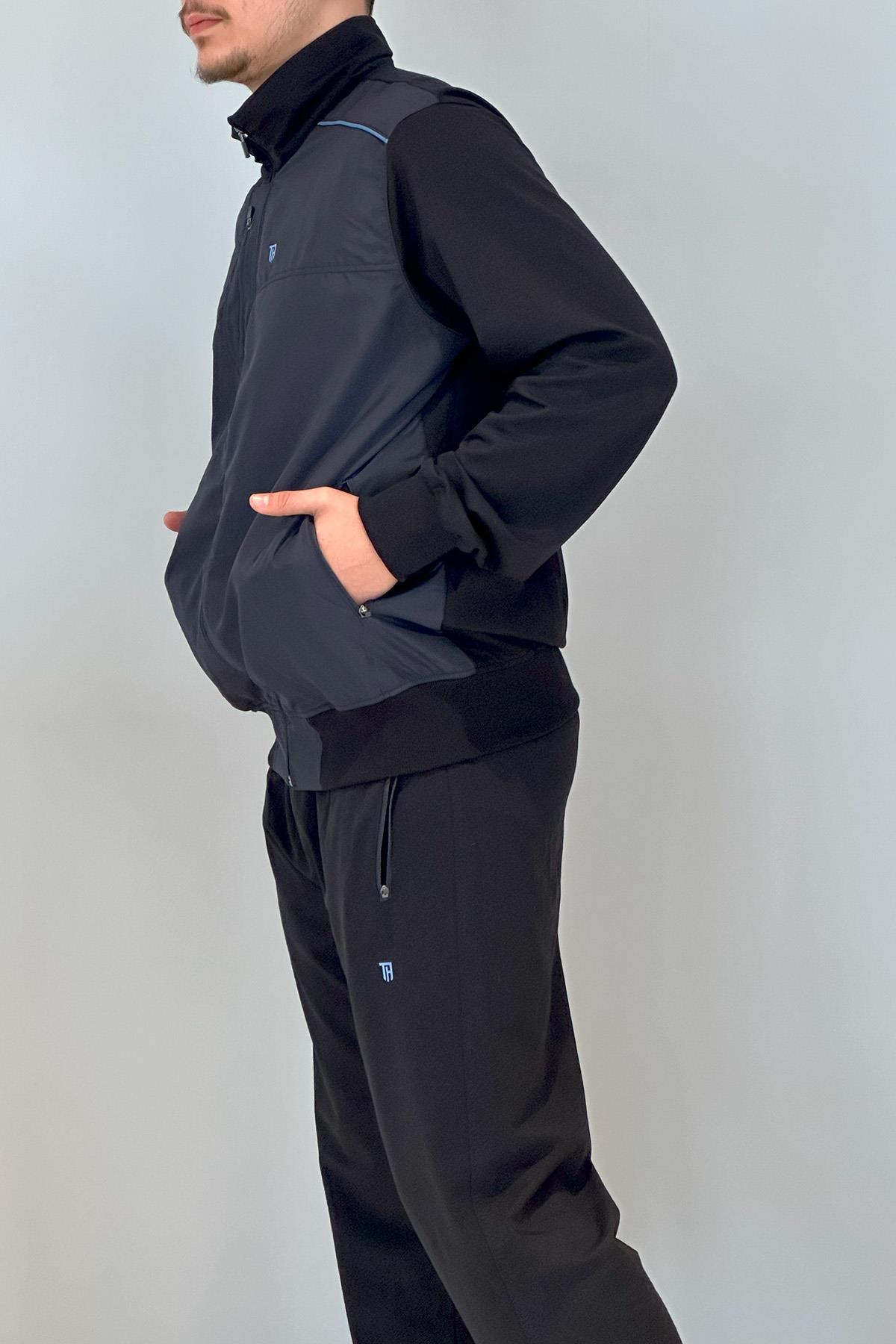 Remsa Spor Likralı Penye Erkek Eşofman Takımı 6711 Lacivert