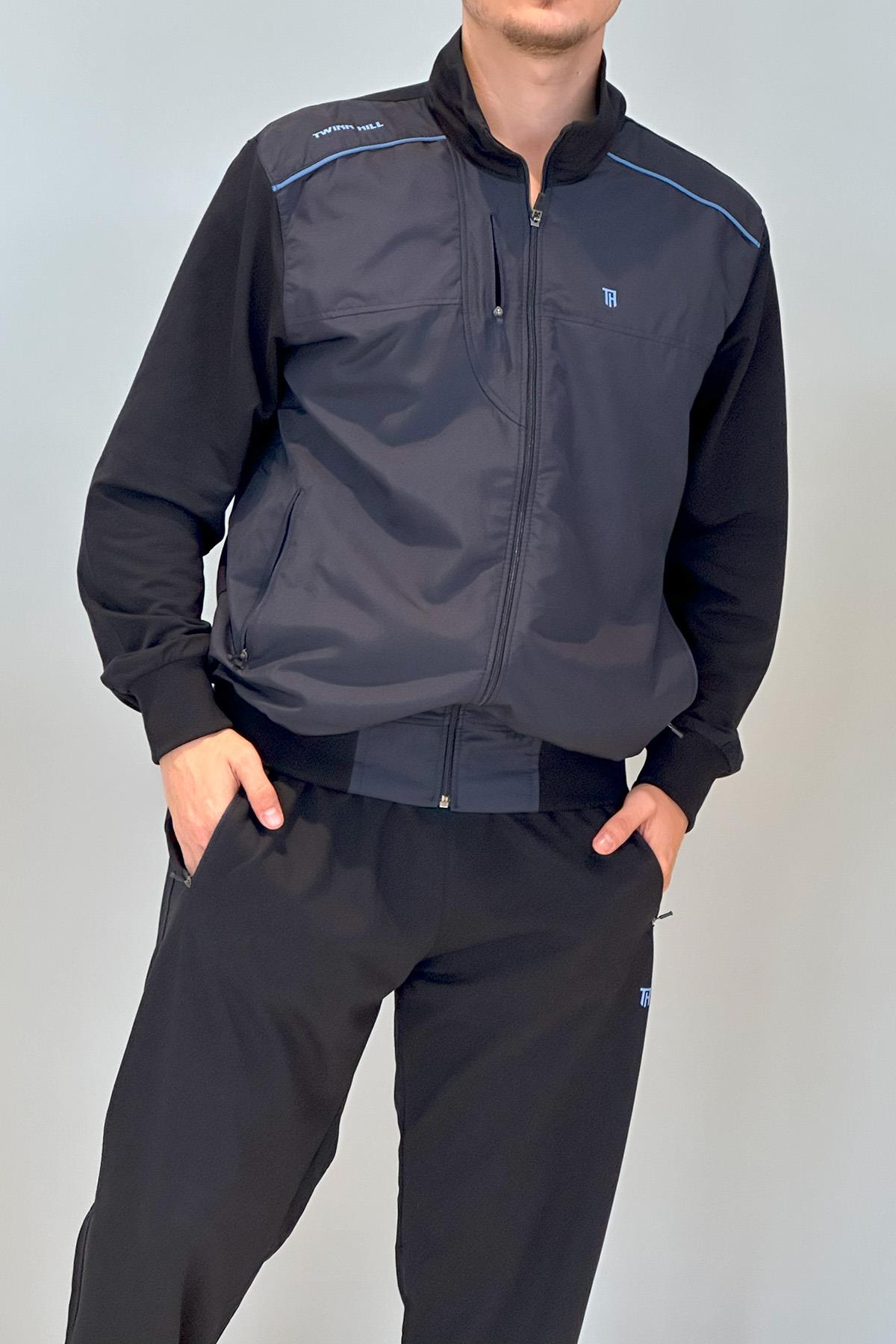 Remsa Spor Likralı Penye Erkek Eşofman Takımı 6711 Lacivert