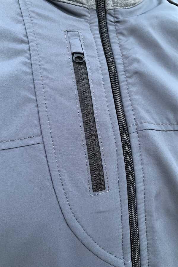 Remsa Spor Likralı Penye Erkek Eşofman Takımı Gri