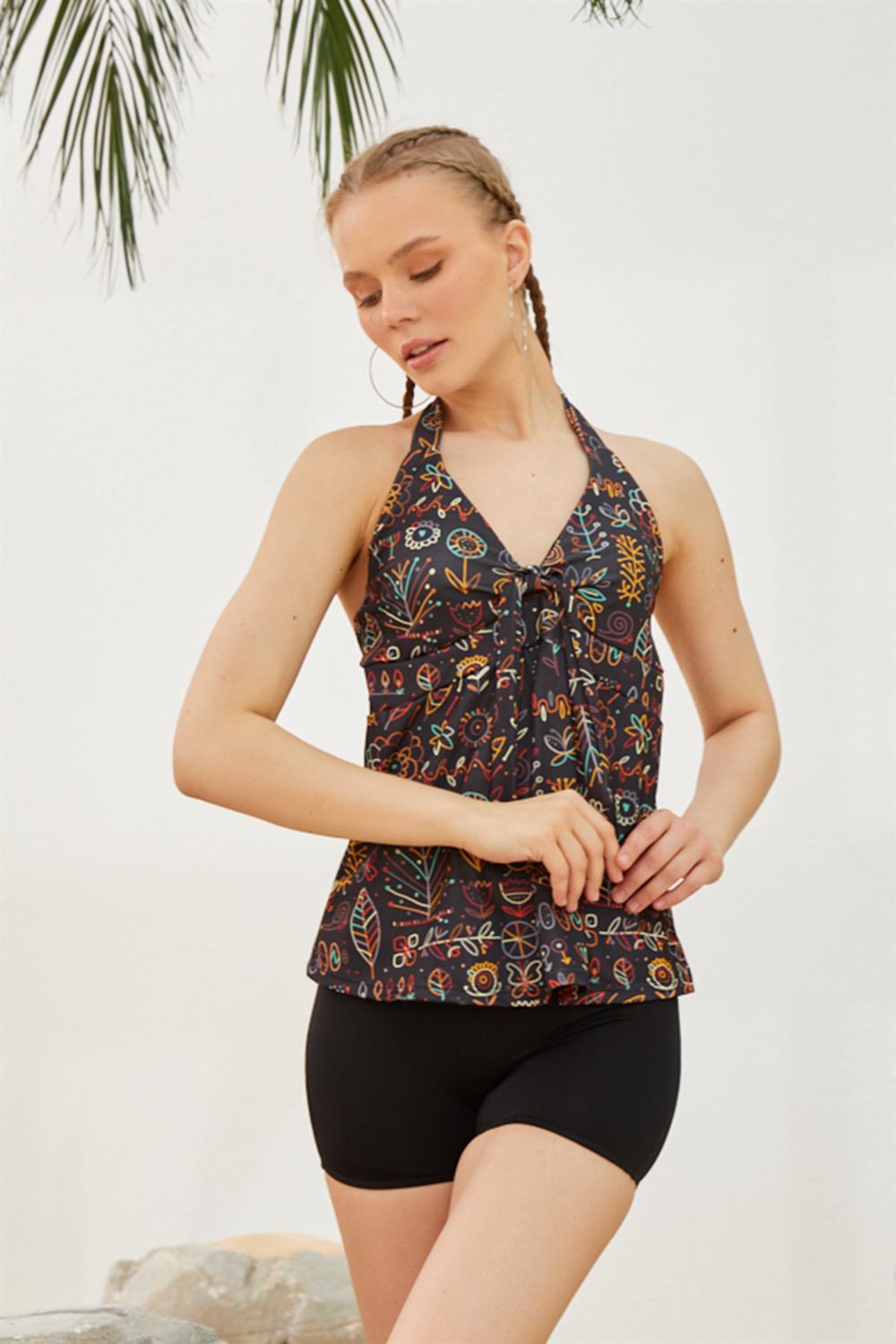 Şortlu Elbise Mayo Etekli Mayo Yüzücü Mayo TM23-711