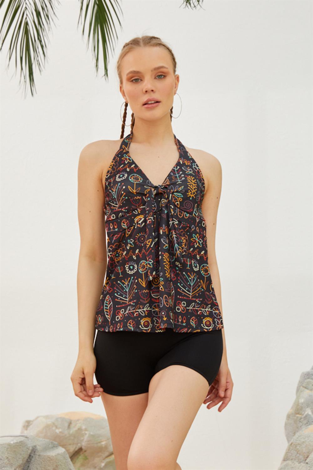 Şortlu Elbise Mayo Etekli Mayo Yüzücü Mayo TM23-711